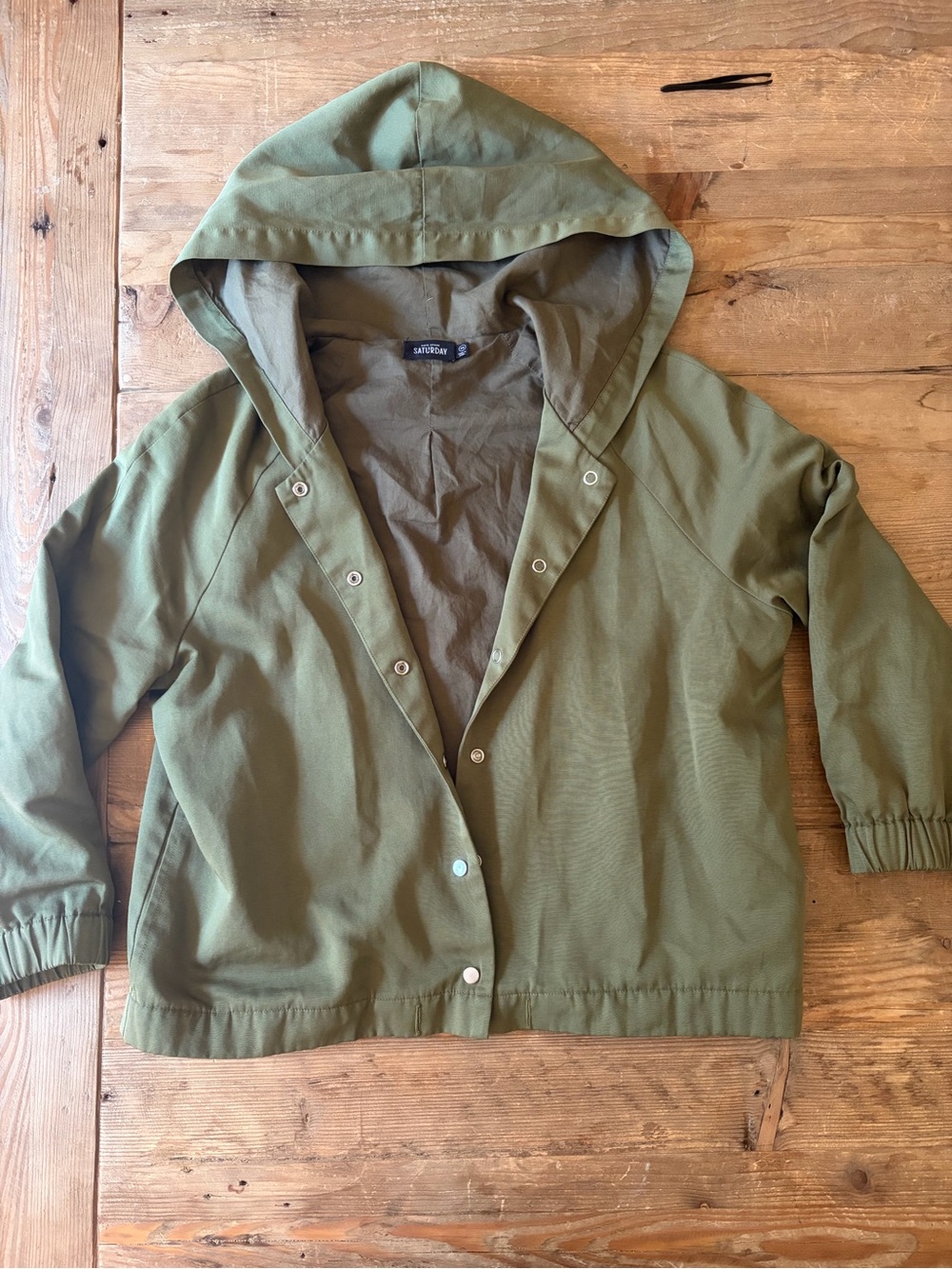 Kate Spade Saturday army green Hooded Light Jacket